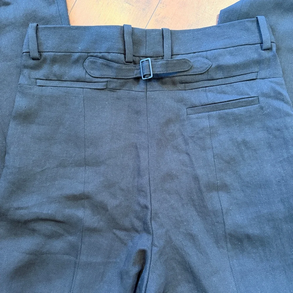 Zara Linen Blend Buckle Pants ZW Collection